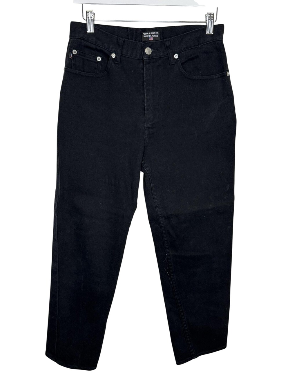 Polo Jeans Co. Ralph Lauren Jeans Womens 28 Black Straight Crop Denim (28x24.5)